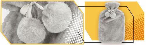 Duży termofor gumowy w pokrowcu ogrzewacz pluszowy w sweterku na wodę XXL na Arena.pl