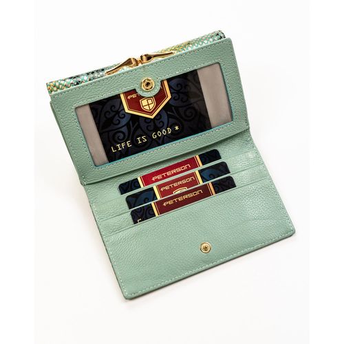 portfel damski na karty i bilon z modnym wzorem - peterson na Arena.pl