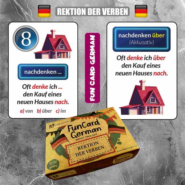 Fun Card German. Rektion Der Verben zdjęcie 4