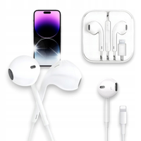 SŁUCHAWKI DOUSZNE PRZEWODOWE LIGHTNING DO IPHONE 5 6 7 8 X XR 11 12 13 14