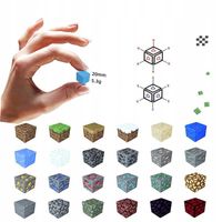 KLOCKI MAGNETYCZNE KLOCKI SZEŚCIANY 128 KLOCKÓW + 4 LUDZIK KLOCKI PIKSELE