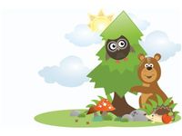 60X40CM MIŚ SOWA OBRAZ