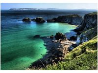 100 70CM OBRAZ PŁÓTNO CARRICK-A-REDE WIDOK LINIĘ BRZEGOWĄ PŁÓTNO RAMA