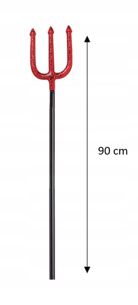 WIDŁY DIABLICY DIABŁA BROKAT 90 CM HALLOWEEN zdjęcie 4