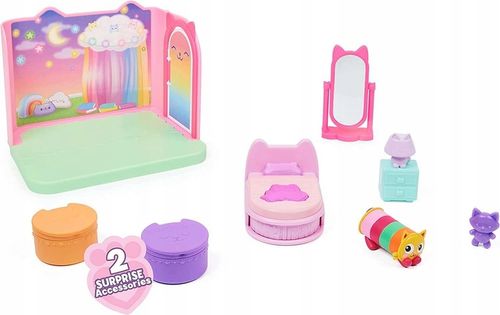 KOCI DOMEK GABI ZESTAW POKÓJ SYPIALNIA I FIGURKA MIĘKICIA ŁÓŻKO + AKCES. na Arena.pl