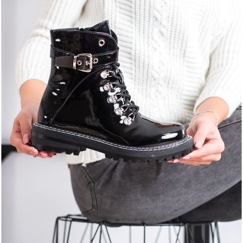 Modne Lakierowane Traperki r.37 na Arena.pl