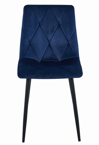Krzesło LIBRA - granat aksamit / nogi czarne x 4 na Arena.pl