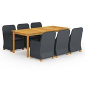 Emaga 7-częściowy zestaw mebli ogrodowych, ciemnoszary