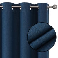 Zasłony Zaciemniające Termiczne 117x137 Zestaw 2 Sztuki Imitacja Lnu