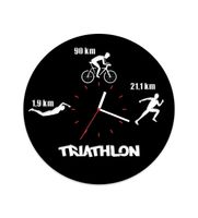 Zegar ścienny z płyty winylowej Triathlon 1/2 IM 53.8