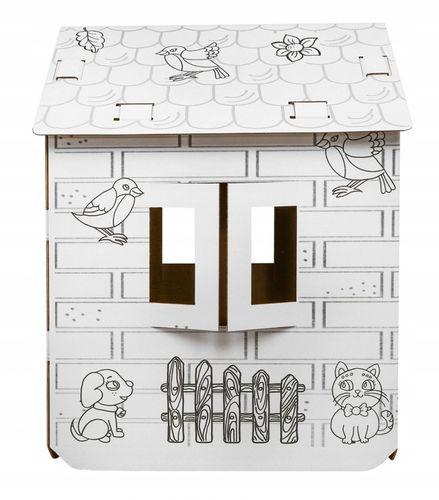 Domek XXL z autem kolorowanka 3D dla dzieci na Arena.pl