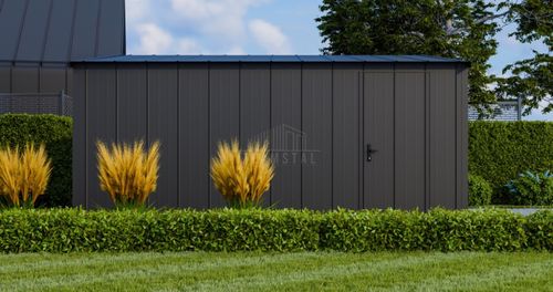 Garaż blaszany 5x4 brama segmentowa drzwi blacha na rąbek dach TS1086 na Arena.pl