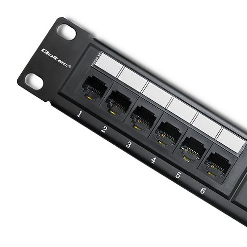 Qoltec Patch panel 24 porty | kat.5E UTP | Czarny na Arena.pl