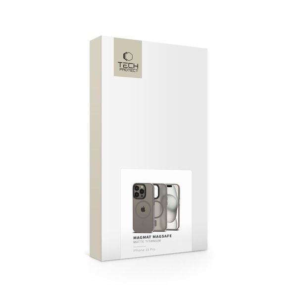 TECH-PROTECT MAGMAT MAGSAFE IPHONE 15 PRO MATTE TITANIUM zdjęcie 6