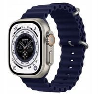 SMARTWATCH HK9 ULTRA 2 MAX AMOLED MENU PL SREBRNA KOPERTA CZARNY PASEK