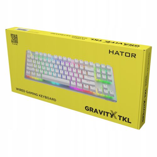 Klawiatura HATOR Gravity X TKL (biała) na Arena.pl