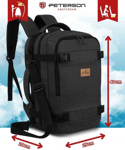 PLECAK RYANAIR WIZZAIR 40x20x25 DO SAMOLOTU PODRÓŻNY BAGAŻ PODRĘCZNY na Arena.pl