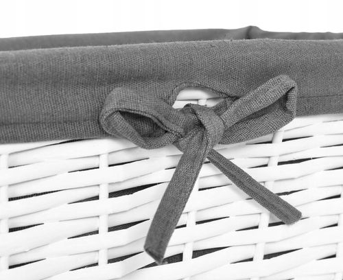 KOSZYK WIKLINOWY KOSZYCZEK POJEMNIK ORGANIZER ŁAZIENKOWY BIAŁY 30cm na Arena.pl