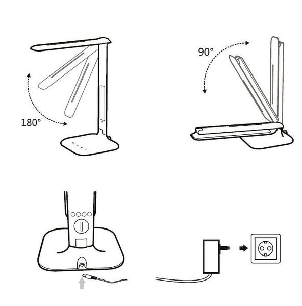 Lampka biurkowa LED LCD LALD4W withe 4W Tracon zdjęcie 3