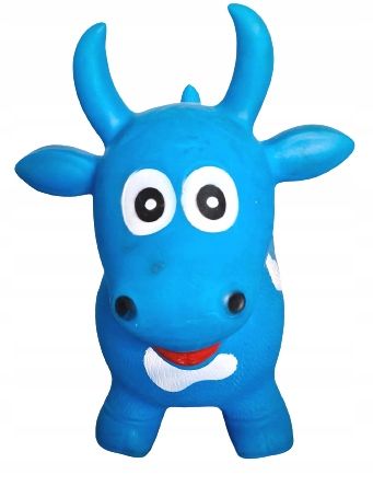 Skoczek gumowy do skakania niebieska Krówka do 50kg na Arena.pl