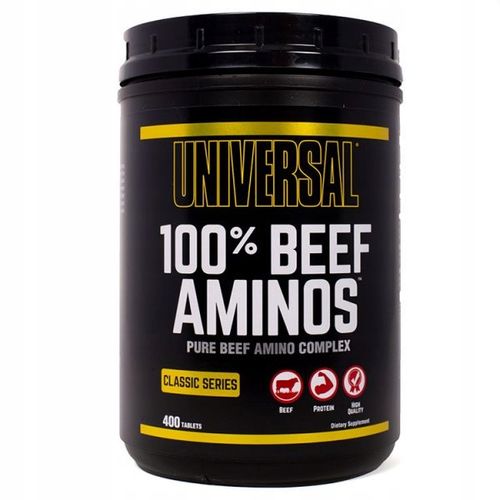 UNIVERSAL 100% BEEF AMINOS 400 Tab WOŁOWE EAA BCAA na Arena.pl