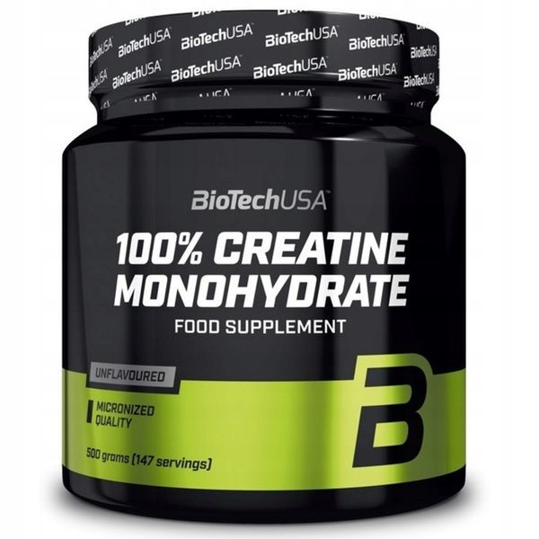Biotech Creatine Monohydrate 500g Monohydrat kreatyny + PRÓBKA GRATIS zdjęcie 2