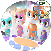 Opłatek na tort - SuperKoty - SuperKitties