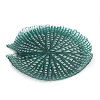 Patera dekoracyjna ze szkła MELA 32X3 turkusowa