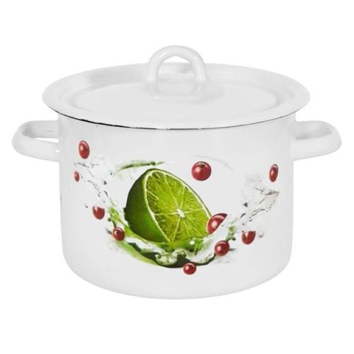 garnek emaliowany z pokrywką 4,5l LIMONKA na Arena.pl