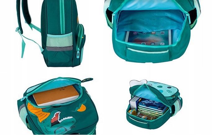 PLECAK DZIECIĘCY DLA PRZEDSZKOLAKA PODRÓŻNY DINOZAUR ZIELONY zdjęcie 5