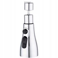 PRZEDŁUŻACZ KRANU KUCHENNEGO AERATOR ADAPTER PERLATOR 3 FUNKCJE 360 SREBRNY