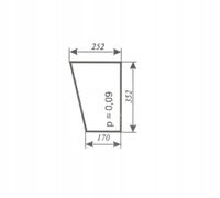 szyba przednia dolna ciągnika C-330 kabina Smolniki (Koja) nowy i stary typ