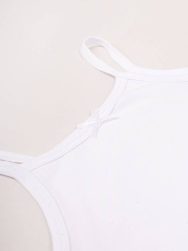 Podkoszulki dziewczęce bawełniane białe 3PAK 122-128 YOCLUB na Arena.pl