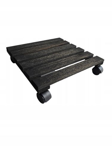 Drewniana podstawka stojak pod doniczkę donice kwiatek podest na kółkach na Arena.pl