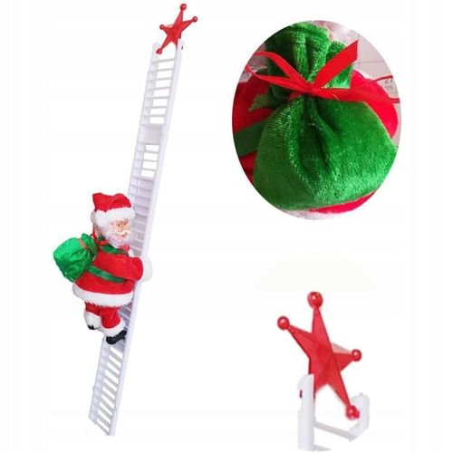 Elektryczna Drabina Wspinaczkowa Święty Mikołaj Świąteczna Figurka Muzyczna na Arena.pl