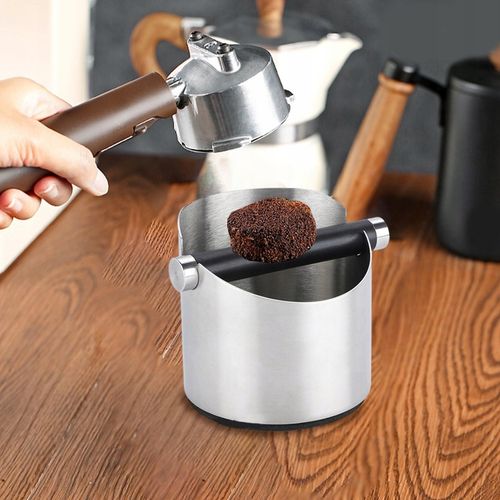 POJEMNIK DO ESPRESSO ZE METAL DRĄŻKIEM POJEMNIK NA FUSY DO SITKA, KNOCK BOX na Arena.pl