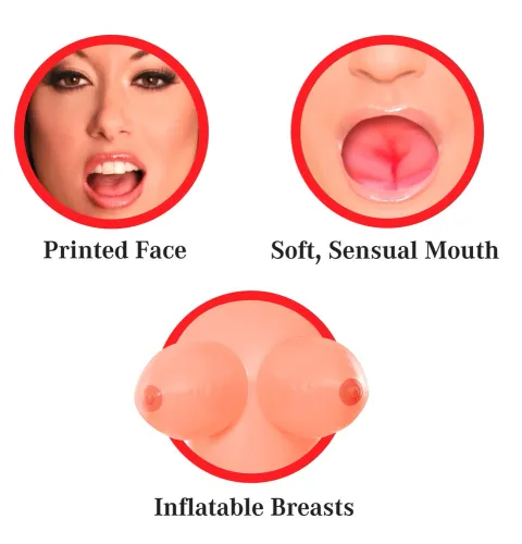 pipedream lalka nadmuchiwana stojąca duże piersi 3 strefy pvc na Arena.pl