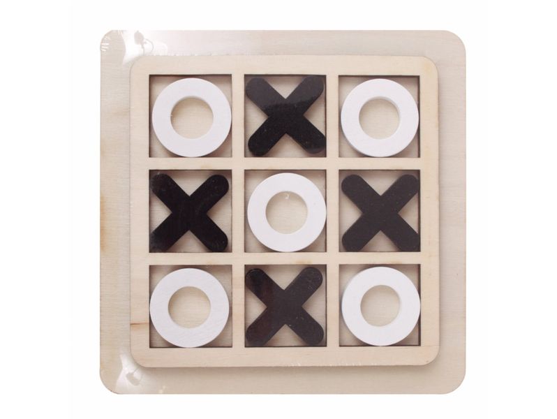 Gra planszowa kółko i krzyżyk drewniana prezent zdjęcie 3