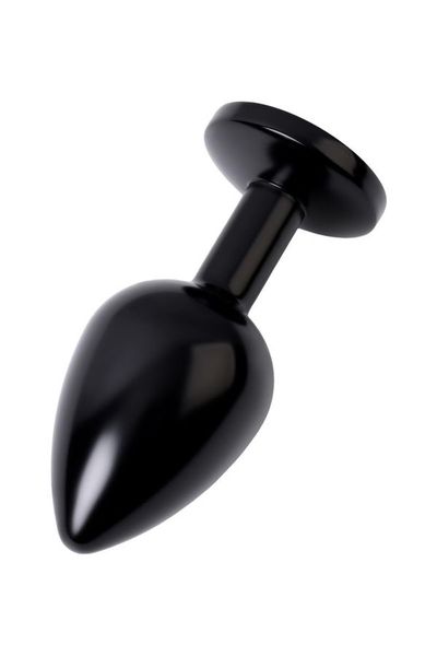 Black Anal Plug Toyfa Metal,With A Ruby Colored Gem zdjęcie 3