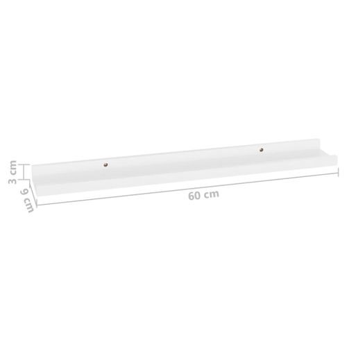 Półki ścienne 4 szt. białe 60x9x3cm VidaXL na Arena.pl