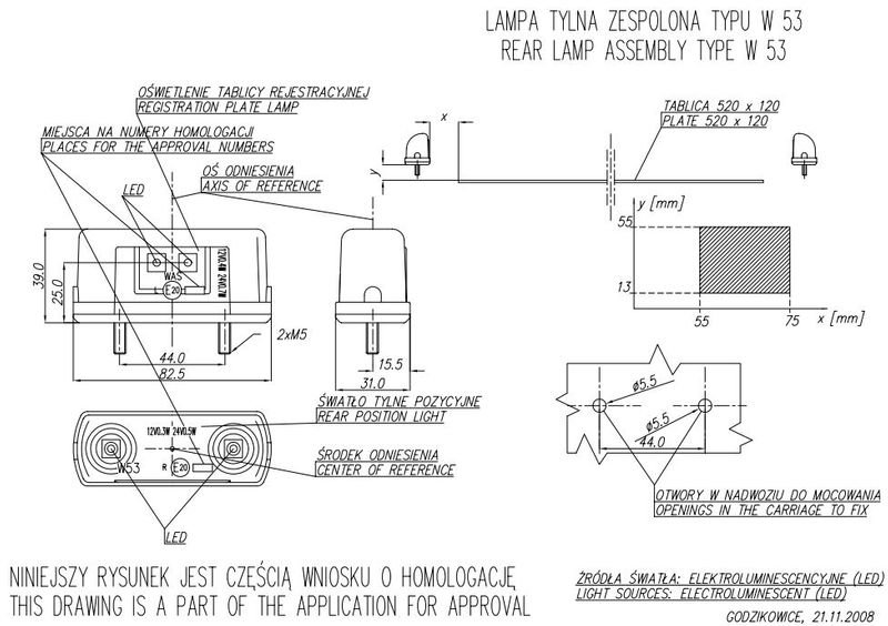 Lampa LED tylna ośw. tablicy rejestracyjnej (245) zdjęcie 5