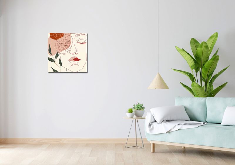 Obraz 50x50cm Beż i Twarz zdjęcie 2