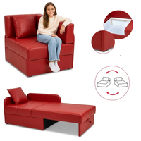 Łóżko dziecięce sofa kanapa rozkładana ekoskóra czerwony Denis Family Meble