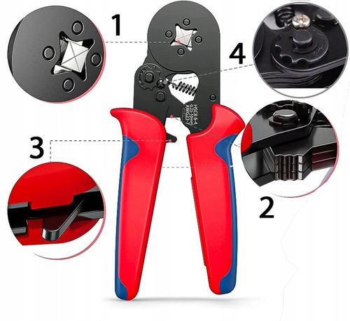 ZACISKARKA PRASKA TULEJEK KONEKTORÓW KOŃCÓWEK KABLI PRZEWODÓW ZESTAW na Arena.pl