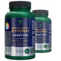 2x Witamina B complex PREMIUM+ kwas foliowy 5-MTHF