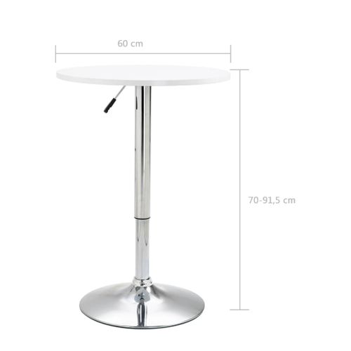 Stolik barowy, biały, Ø 60 cm, MDF na Arena.pl