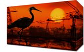 Obraz 30x20cm Zmierzch Industrialny Żurawia