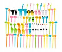 WIDELCZYKI DO PRZEKĄSEK OWOCÓW WARZYW DLA DZIECI KOLOROWE ZESTAW 79SZT