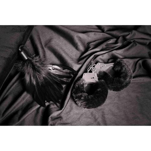 furry metal hand cuffs   black na Arena.pl