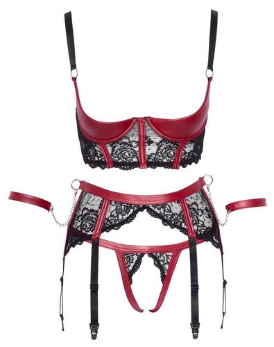 Shelf Bra Set Black/Red L na Arena.pl